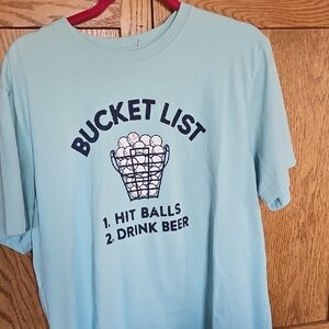 Life Is Good Light Blue "Bucket List" Short Sleeve Tee